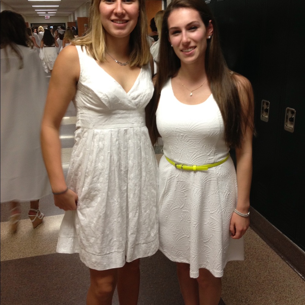 Textured White Dress